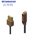 2Pin 4.0mmIso &amp; Rohs Reached Ethernet Double End Spring Loaded Pin Magnetic Pogo Pin To Usb