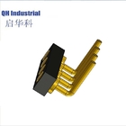 Spring Loaded Pogo Pin Connector 5.5 mm Pitch 4 Position Pins Right Angle Modular Contact Strip Grid