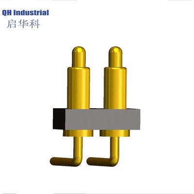 Buy High Class Precision Magnet Pogo pin Right Angle Contact Pad Male And Female Wearable 2Pin Pogo Pin Charger Connector online manufacture