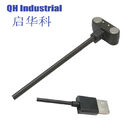 2Pin Ce Standard Battery 90 Degree Bend Pin Magnetic Power Connectors Short Tablet Smt Pogo Pin Magnetic Power Connector