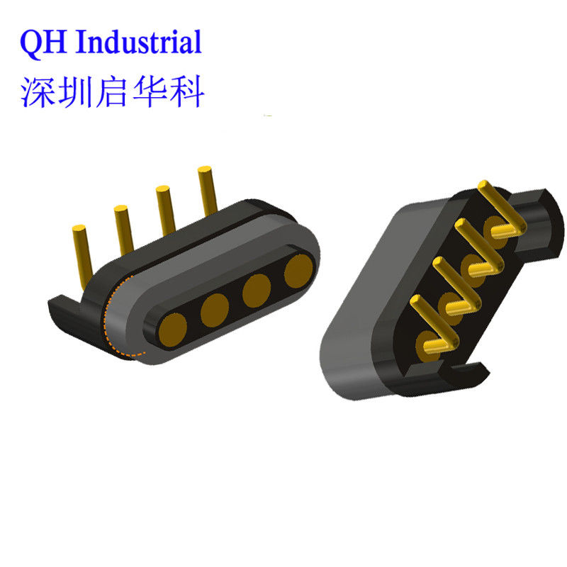 4Pin Republic Of Korea Amphenol Connector Magnetic Power Connector Magnetic Pogo Pin To Usb