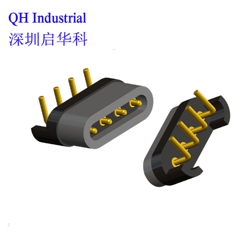 4Pin United Kingdom Cable Connector Magnetic Charging Connector Pogo Pin Connector For Usb
