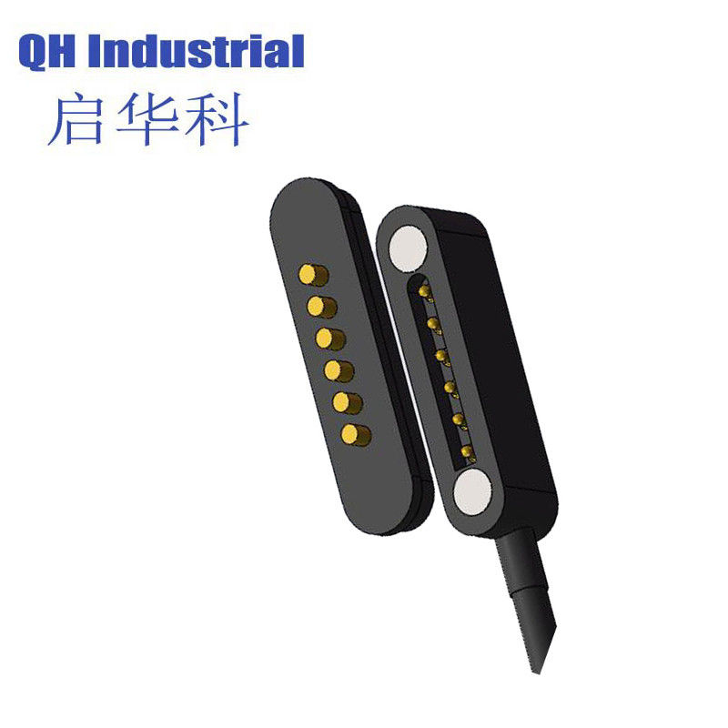 6Pin Norway Intercom Connector Magnetic Usb Connector Spring Loaded spring loaded pin Connector