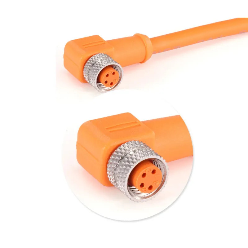 Industrial Code Connector Cable 4 Pin M8 Waterproof Female Plug Ip67 ...