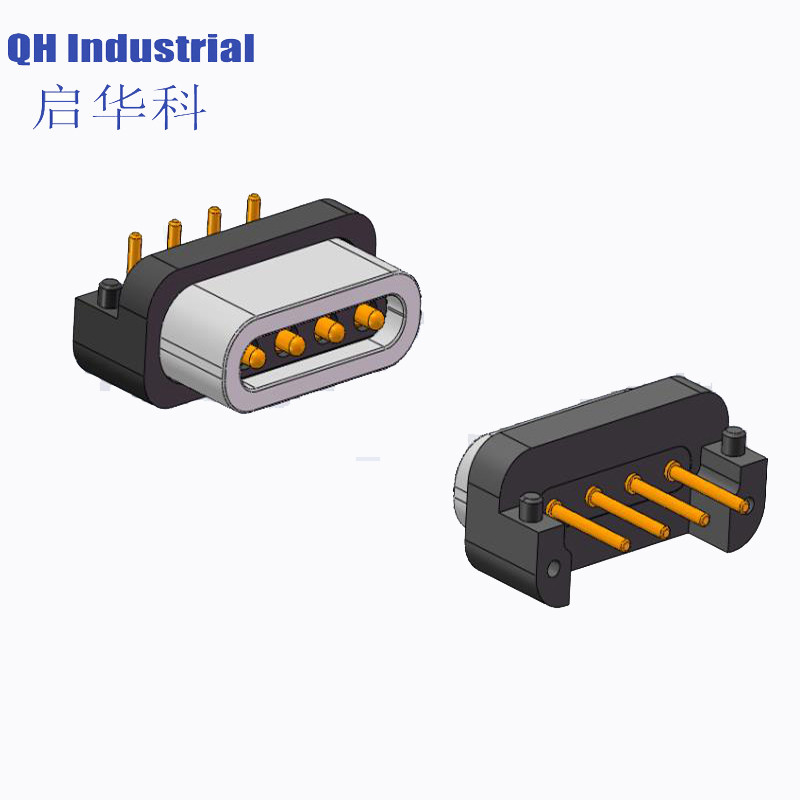 4Pin 2.54mm Pitch Male and Female 2Amp Spring Force 600gf Magnetic Pogo ...