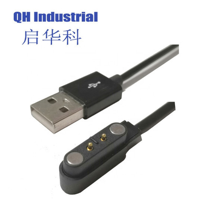 Magnetic Connector Smart Watch Magnet Pogo Pin Charger Cable Fast Charging 2 Pin 4.0mm 12V IP67 Usb Printer Cable