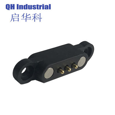 Waterproof Mounting Holes Ears 2.54 MM Pitch 2 3 4 5 6 Pins Smartphone Magnetic Pogo Pin Connector