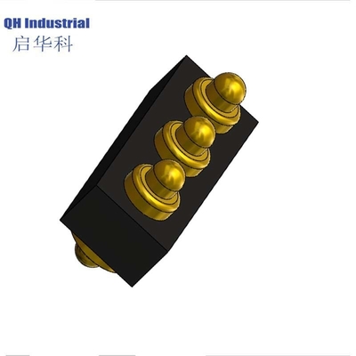 OEM/ODM service 3 pin brass spring loaded power electrical contact double ends pogo pin magnetic connector