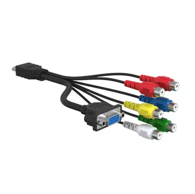 Customized Length VGA DB Male Cable Digital 6 RCA Analog PC TV Video Cable AV Adapter HDTV PC Computer DVD Display Cable Converter