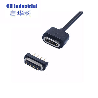 4Pin 2.54mm Pitch Male Female Magnetic Pogo Pin Cable Connectors