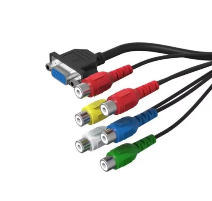 Wholesale Factory 0.5 1.5 M 1080 P Component HD Audio Video HDMI Male To 3 RCA AV Cable For HDTV Set-Top Box TV Computer Laptop 1